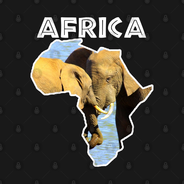 African Wildlife Continent Elephant Love by PathblazerStudios