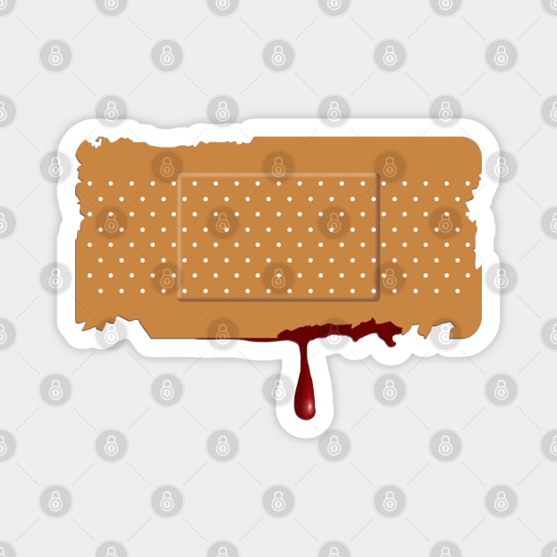 Band-Aid Blood Dripping Sticker Magnet by TWOintoA