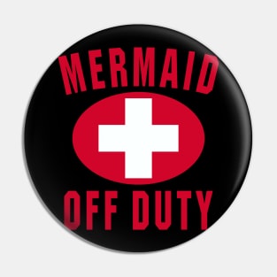 Mermaid Off Duty Red Pin