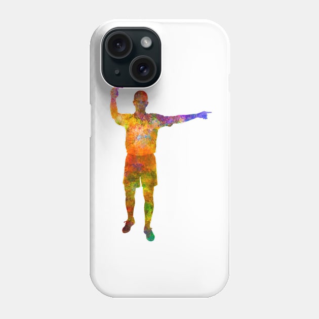 Soccer referee in watercolor Phone Case by PaulrommerArt