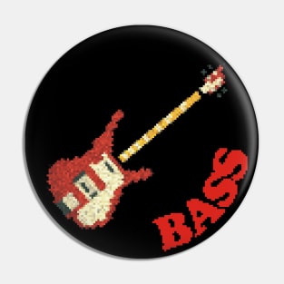 Rock Battle Card Game Bass Icon Pin