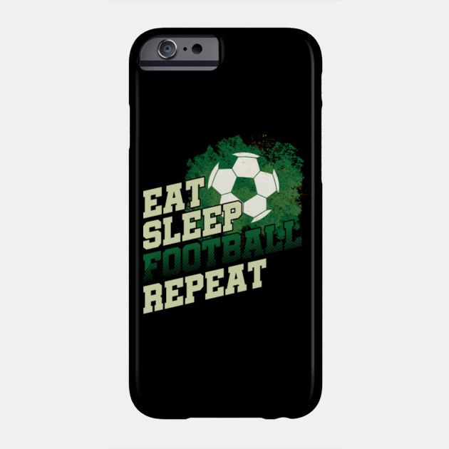 Goal Coach Ball Game Team Sports Players Gift Eat Sleep Football Repeat