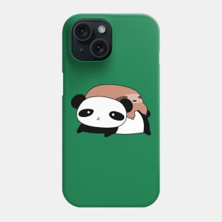 Panda and Chubby Little Sloth Phone Case