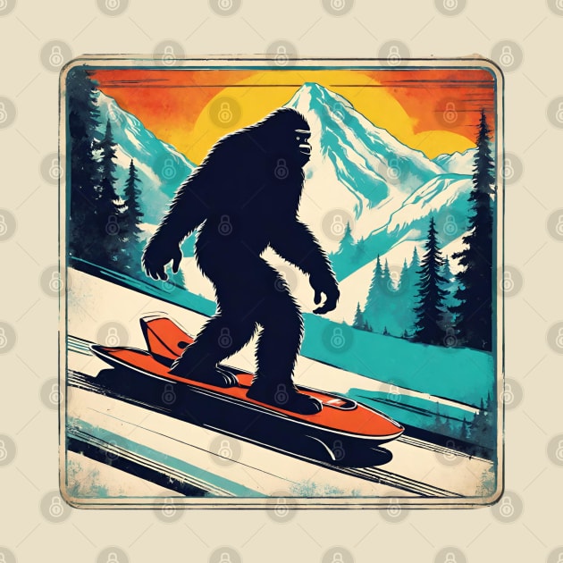 Funny Bobsleigh with Bigfoot Brother in the Winter by DaysuCollege