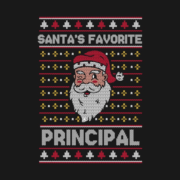 Santa's Favorite Principal // Funny Ugly Christmas Sweater // School Principal Holiday Xmas by Now Boarding