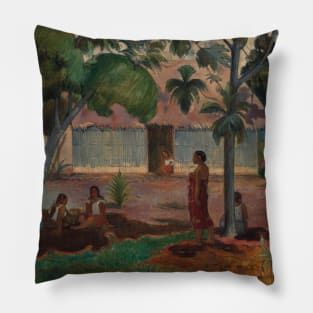 The Large Tree by Paul Gauguin Pillow