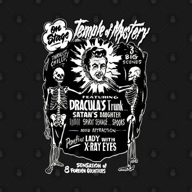 Temple of Mystery spook show poster by UnlovelyFrankenstein