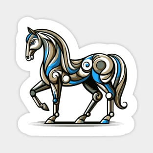 Horse illustration. Illustration of a horse in cubism style Magnet