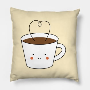 Kawaii Coffee Cup Pillow