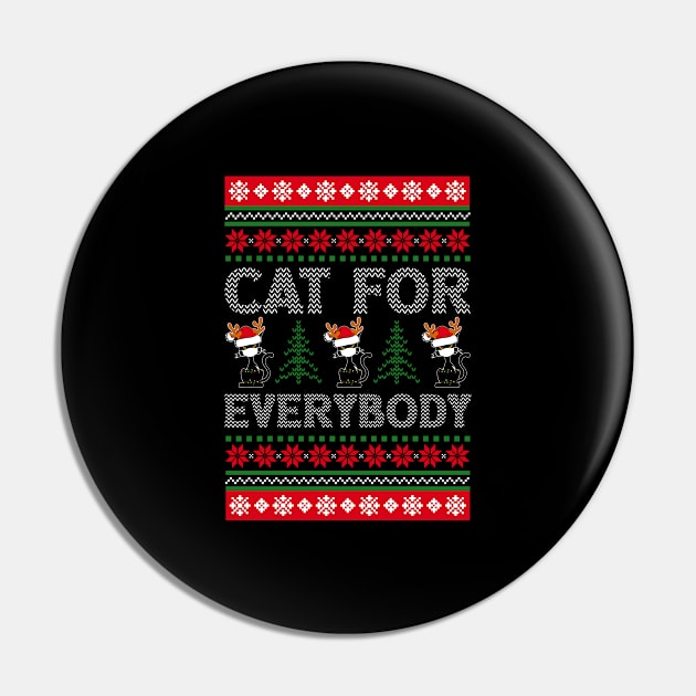 Cats For Everybody Funny Santan Christmas Pin by Hiyokay