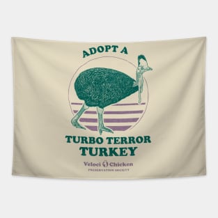 Adopt A Turbo Terror Turkey Tapestry