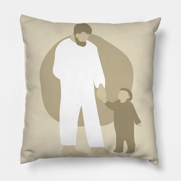 Father and Child Best Friends Pillow by 3nityONE