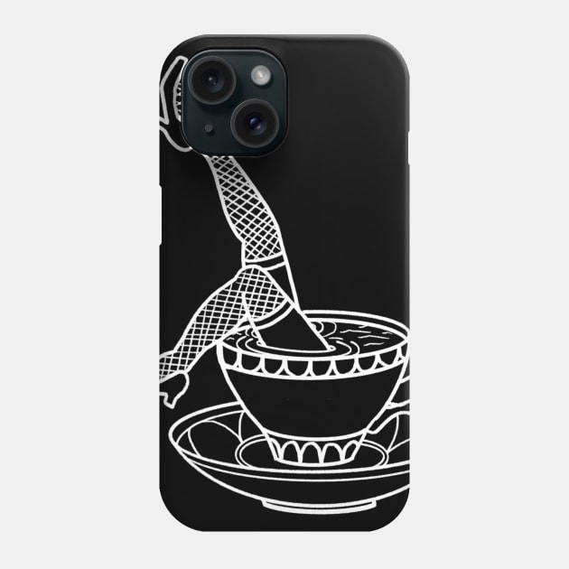 Lady Legs Teacup Tattoo Design Phone Case by HAPHEART.COM