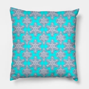 Winter snowflake seamless pattern Pillow