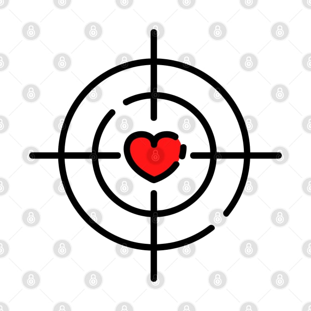 red heart black target design by Artistic_st