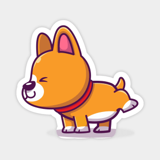 Cute Corgi Peeing Magnet