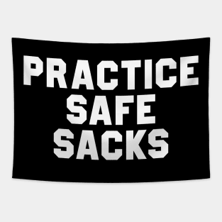 Practice Safe Sacks Tapestry