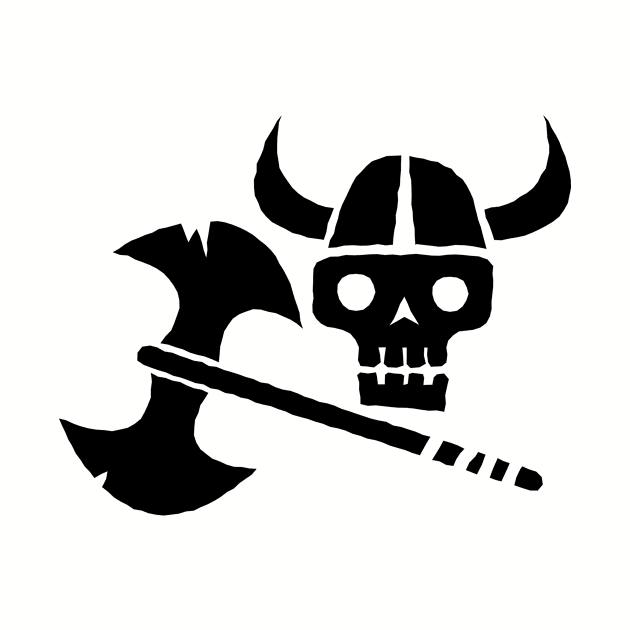 Just a Viking Skull Black by Dmytro