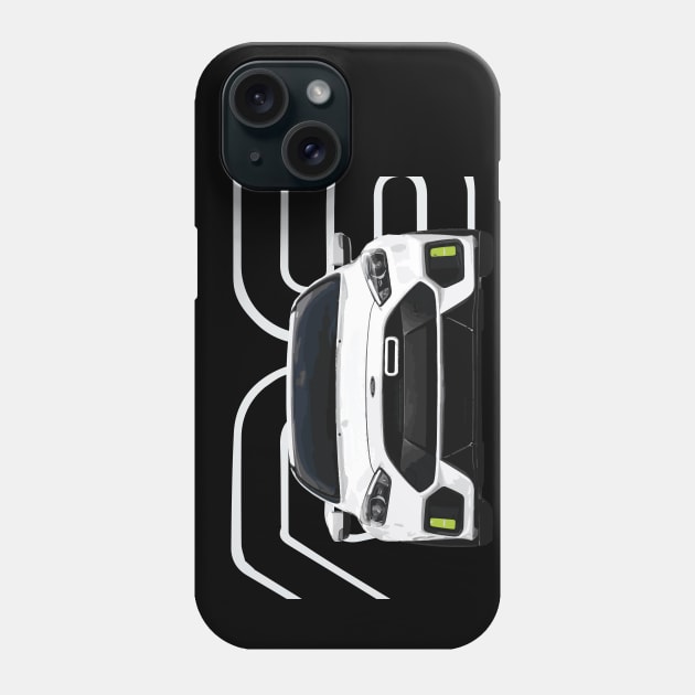 FOCUS RS Frozen WHITE DRIFT MODE turbo tuned 2.3l Phone Case by cowtown_cowboy