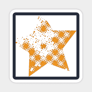 abstract orange star Magnet