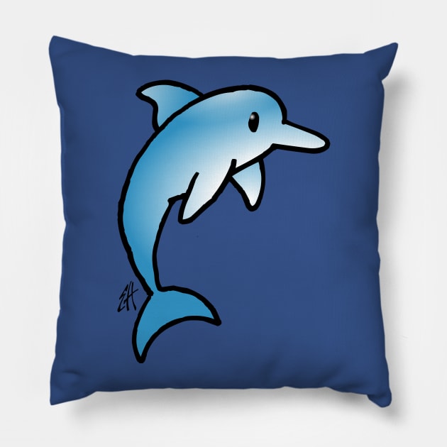 Dolphin Pillow by Cardvibes