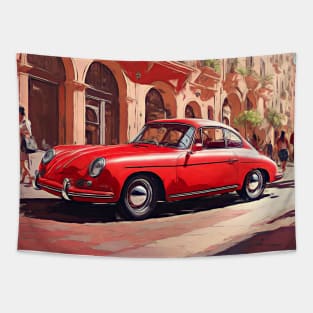 Porsche 356 in Red Tapestry