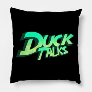 DuckTalks Green Logo Pillow