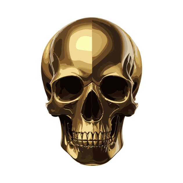 Golden scull by PurpleSpacetime