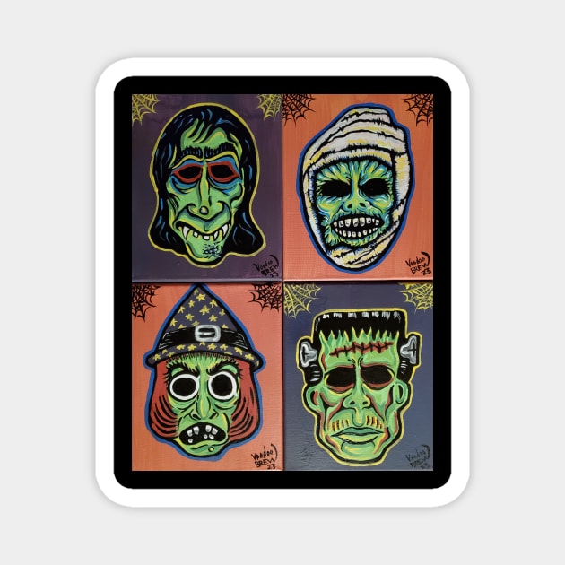 Ben Cooper Monster Mask collage Magnet by Voodoobrew