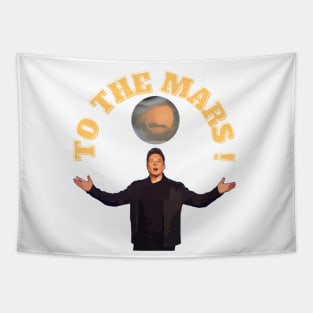 To The Mars With Elon Musk 2 Tapestry