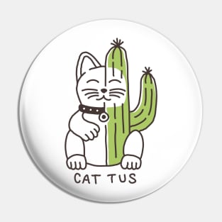 Cat Tus Cat Cactus Pin