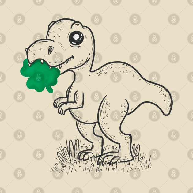 Shamrock dino st patricks day by Xatutik-Art