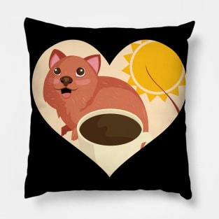 Quokka Coffee Sun Love Pillow