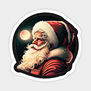 Astro Santa Claus Sticker Magnet