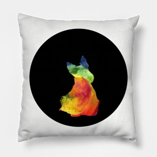 Scottish Terrier - Rainbow Pride Silhouette Pillow