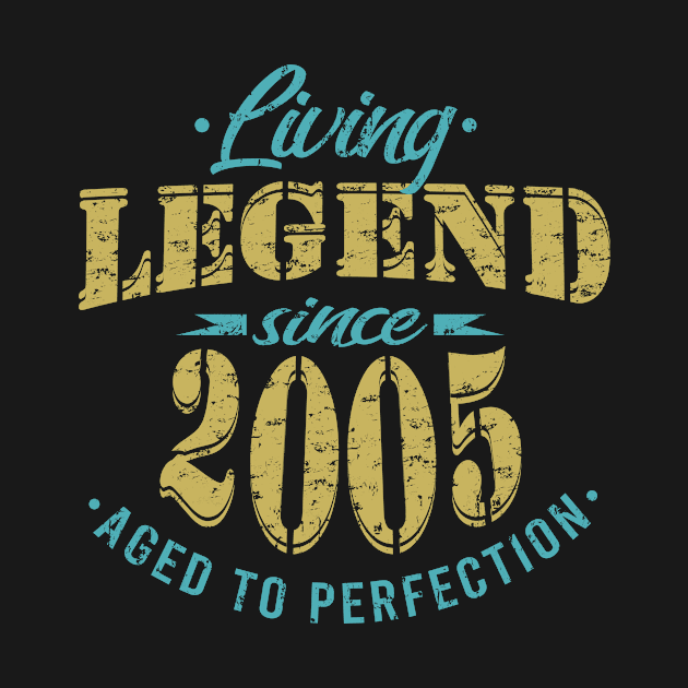 Living Legend Since 2005 18th Birthday Sayings by HBfunshirts