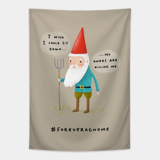 Forever a Gnome 1 Tapestry by Sophie Corrigan