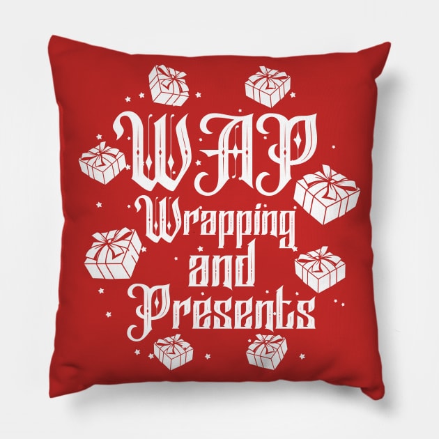 WAP: Wrapping and Presents Cardi b parody Pillow by GodsBurden