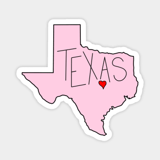 Pink Texas Austin Magnet