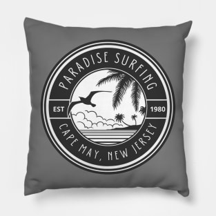 Cape May, NJ - Surfing Design Pillow