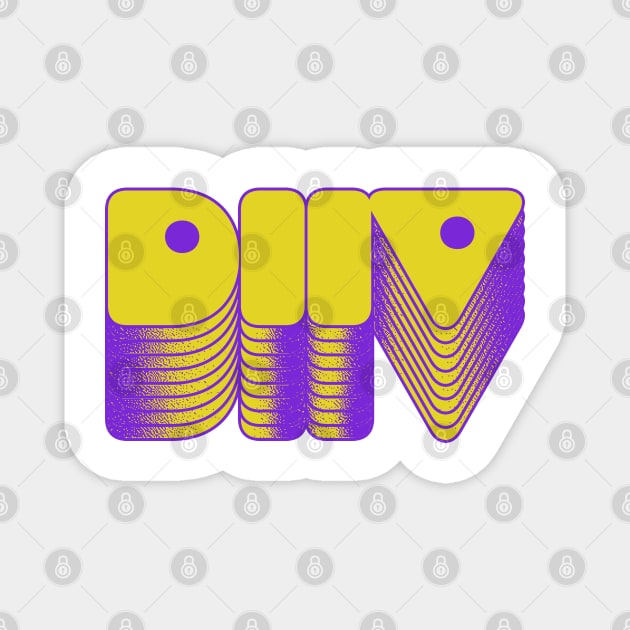 DIIV ≥ ≤  Original  Retro Fan Artwork Magnet by unknown_pleasures