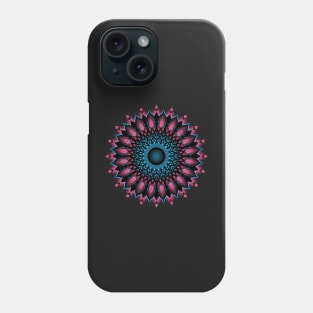 Flashy Fury Pink and Blue Mandala Phone Case