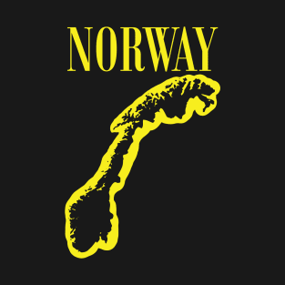 Vibrant NorwayUnleash Your 90s Grunge Spirit! Smiling Squiggly Mouth Dazed Face T-Shirt