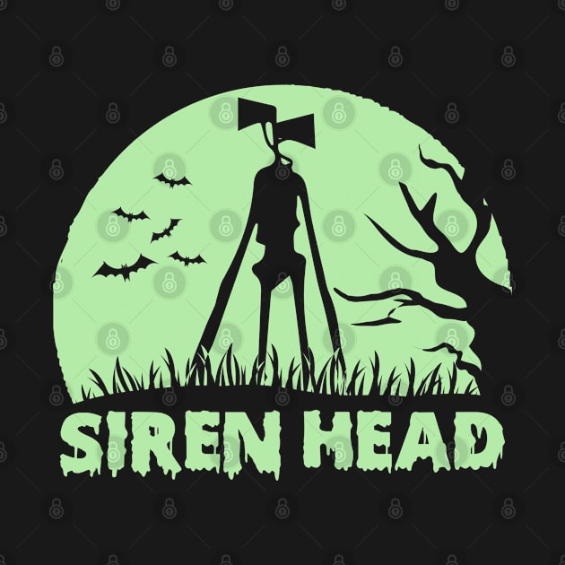 Green Siren Head by Souls.Print