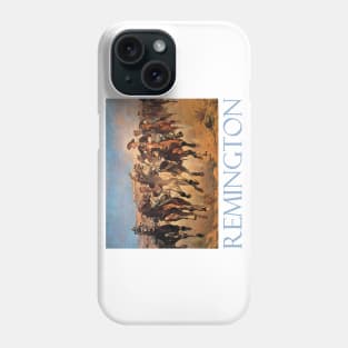 Western Art: Dismounted (1890) by Frederic Remington Phone Case