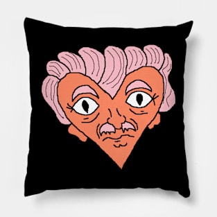 heart shaped face man Pillow