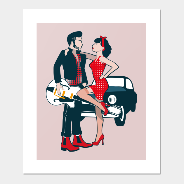 Rockabilly couple - Rockabilly - Posters and Art Prints | TeePublic