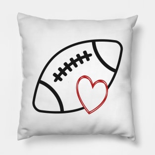 Football Heart Pillow