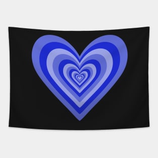 Royal Blue Expanding Hearts Tapestry