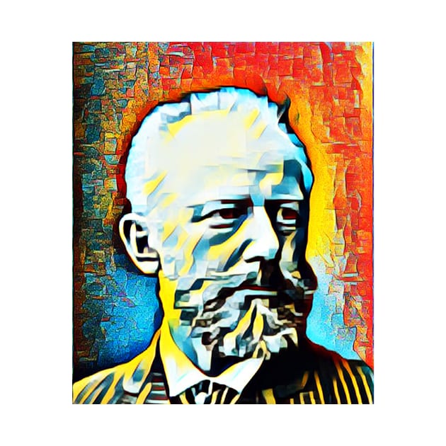 Pyotr Ilyich Tchaikovsky Abstract Portrait | Pyotr Ilyich Tchaikovsky Artwork 3 by JustLit